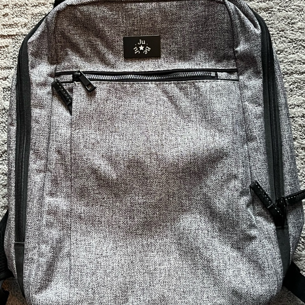 Ju-Ju-Be  Ballard Gray Unisex Diaper Bag Backpack